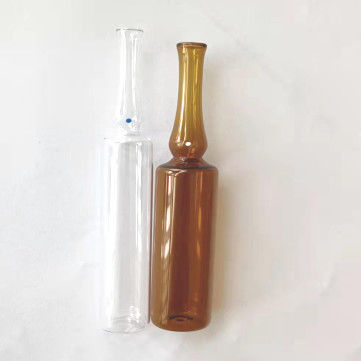 इंजेक्शन के लिए पारदर्शी एम्बर खाली ग्लास बल्ब 10ml