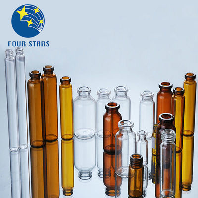 गुणवत्ता  10ml Clear Amber Screw Cap Vials Neutral Borosilicate Glass फैक्टरी